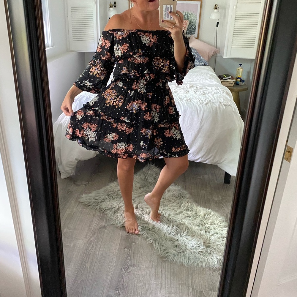 ‼️SOLD‼️Vicidolls  tiered off the shoulder dress